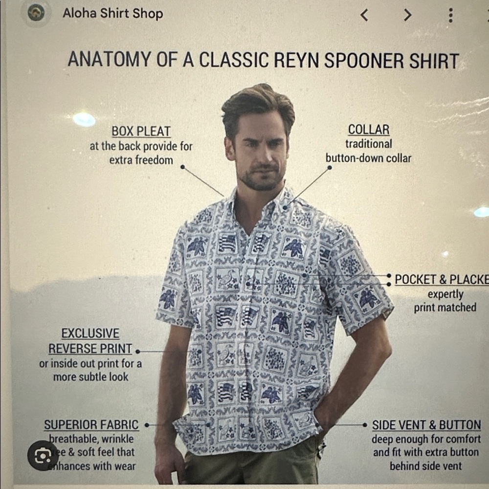 Reyn Spooner Men’s Hawaiian shirt, size large - Picture 10 of 13